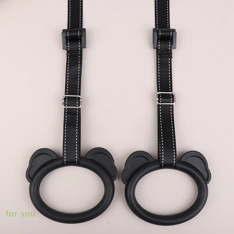 أطفال شريط أفقي ممارسة سحب ما يصل خواتم الاطفال تجريب الجمباز خواتم قابل للتعديل الأشرطة أبازيم مقبض نونسليب