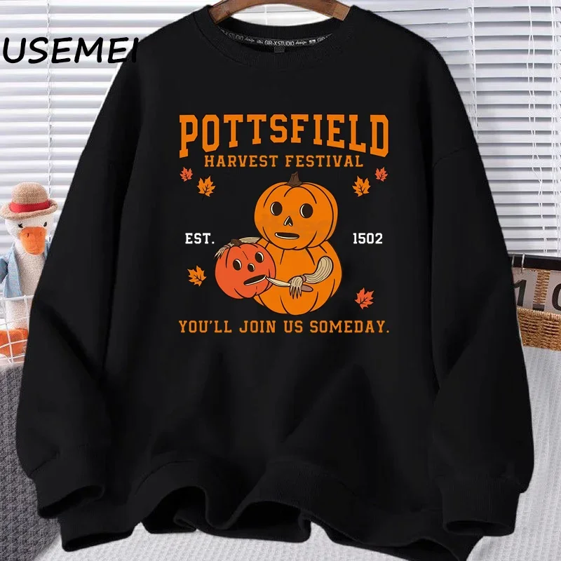 Pottsfield Harvest Festival Halloween Sweatshirt Over The Garden Wall Retro Vintage Fall Hoodies Long Sleeve Women's Clothes