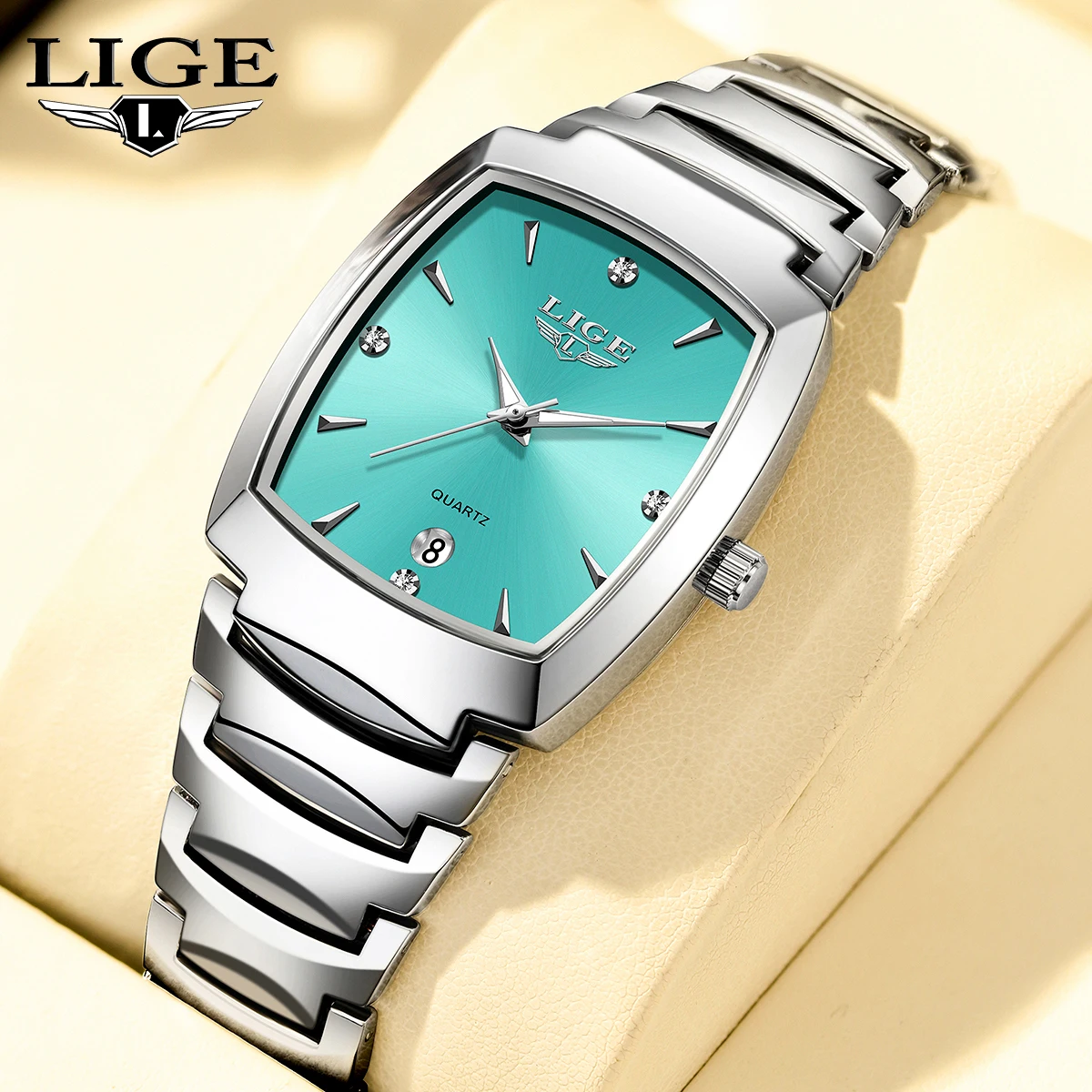

LIGE новые женские водонепроницаемые часы, роскошные женские часы из нержавеющей стали, креативные модные оригинальные элегантные кварцевые наручные часы в подарок