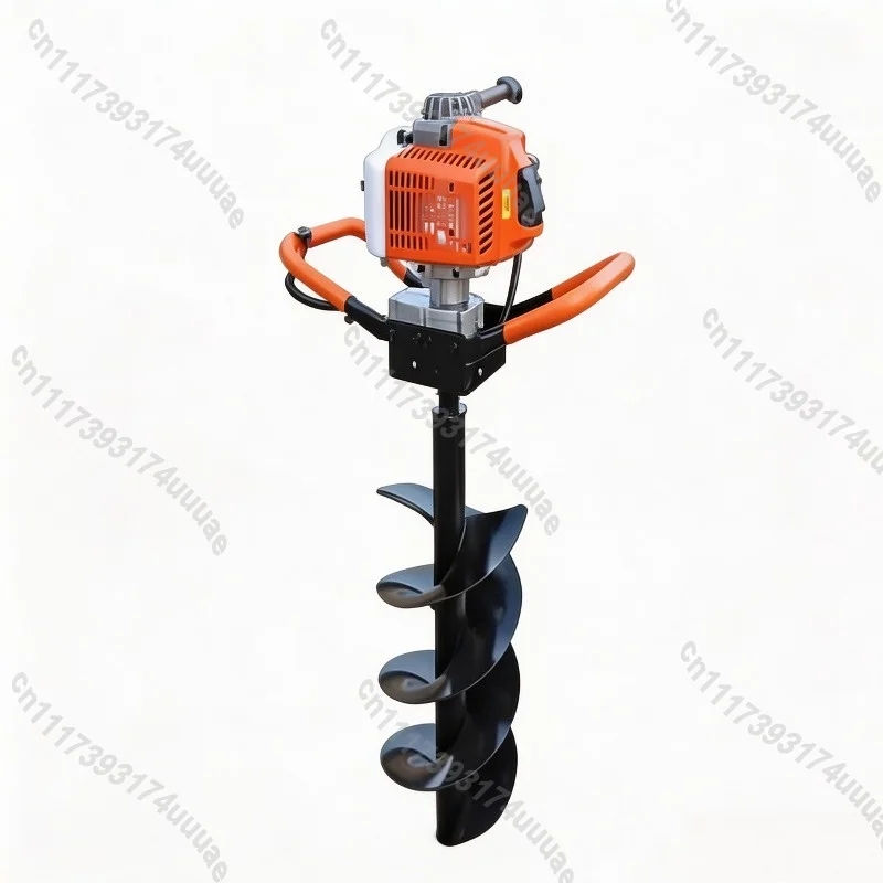 Portable 52cc Earth Auger Drill, Ground Deep Post Hole Digger for Outdoor Digging Work