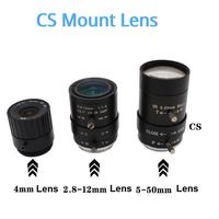 ELP CS Mount 2.8-12mm/5-50mm /6-60mm Manual Zoom Varifocal HD Lens 4/6/8/12mm CS Fixed Focus lens for CCTV Security USB Cameras