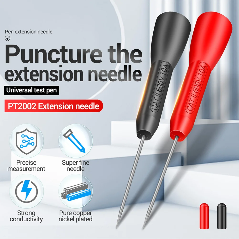 Multimeter Piercing Needle Kit Test Probes and Leads Back Automotive Nickel-plated Brass