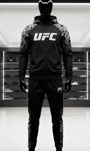 UFC 가을/겨울 스포츠웨어 남성 야외 러닝 피트니스 긴팔 바지 오버사이즈 블랙 카모플라주 MMA 복싱 트레이닝 세트