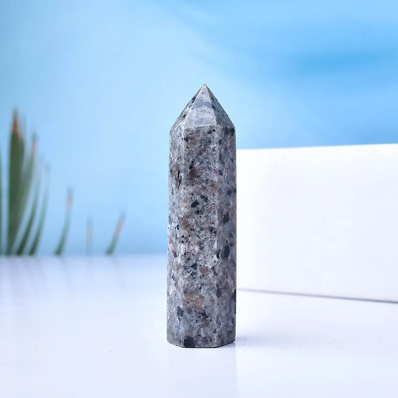 Natural Crystal Flame Stone Polished Crystal Point Healing Stone Tower Hexagonal Prisms Obelisk Wand Treatment Stone DIY Gift