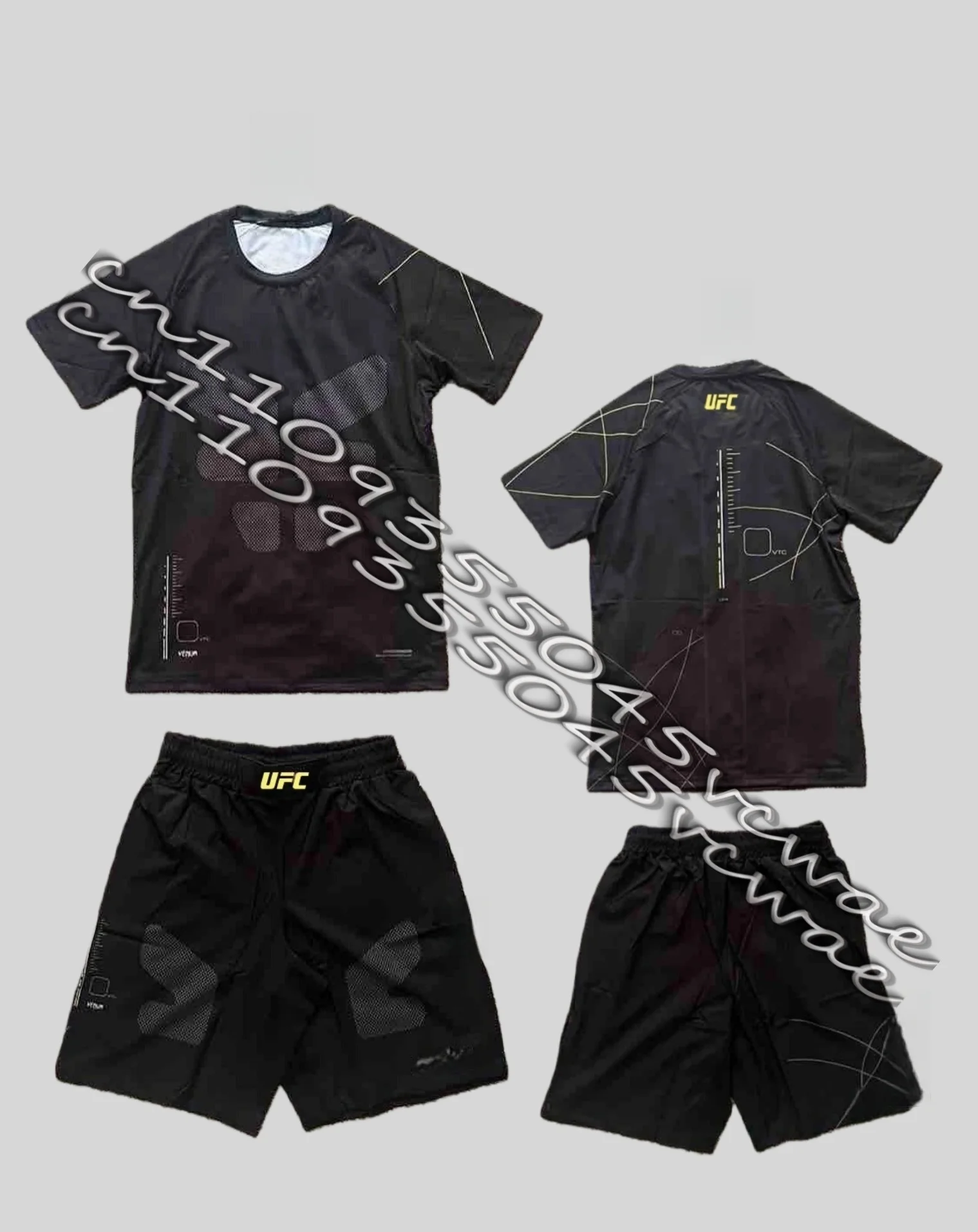 

Спортивный костюм для единоборств UFC 2026: быстросохнущий комплект для тренировок по муай-тай и сань-да, с коротким рукавом