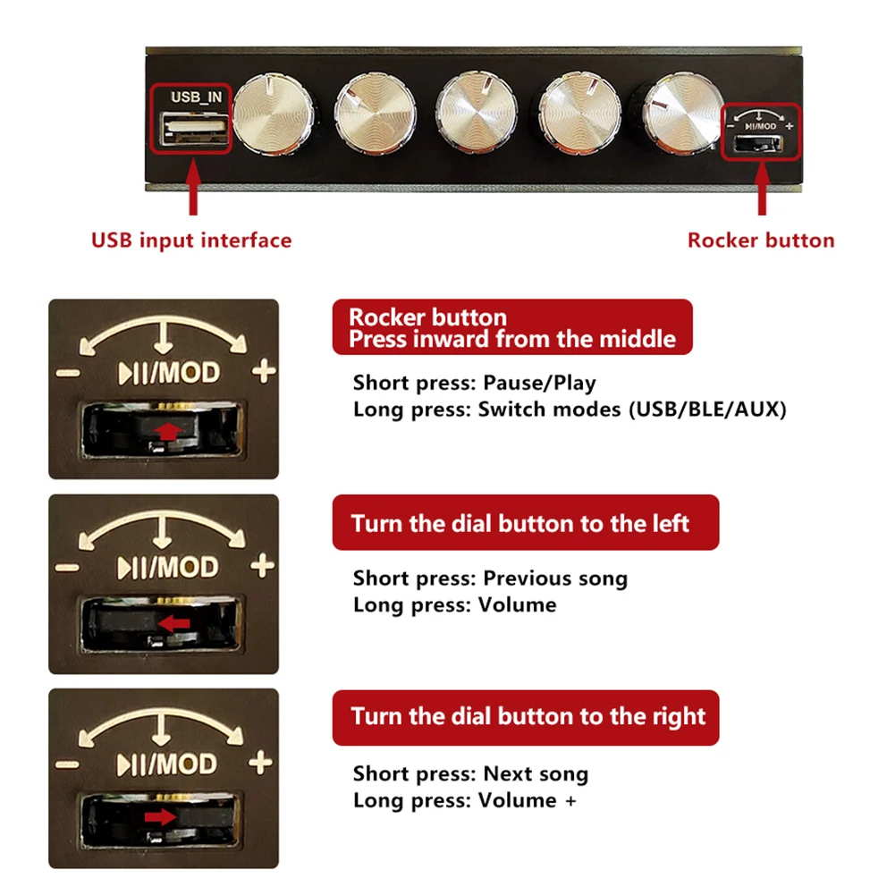 TDA7498E BT 5.0 Amplifier Board HiFi Chips Mini Power Amplifier Module DC 15-36V 160W X 2+220W Subwoofer Stereo for DIY Speaker