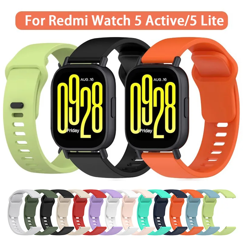 Voor Xiaomi Redmi Horloge 5 Actieve band Slimme band Siliconen polsbandje Armbandband voor Redmi Watch 5 Lite Accessoires