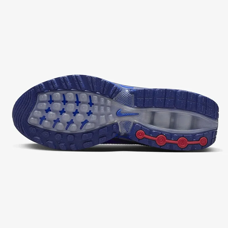 وسادة هوائية مبطنة خلفية من Nike تدعم الارتداد بمرونة قوية، أحذية جري رجالية لتدريبات اللياقة البدنية، قماش علوي فريد من نوعه، أحذية جري رياضية خفيفة الوزن ومريحة، أحذية رياضية كاجوال للسفر متعددة الاستخدامات باللون الأزرق من Air Max Dn