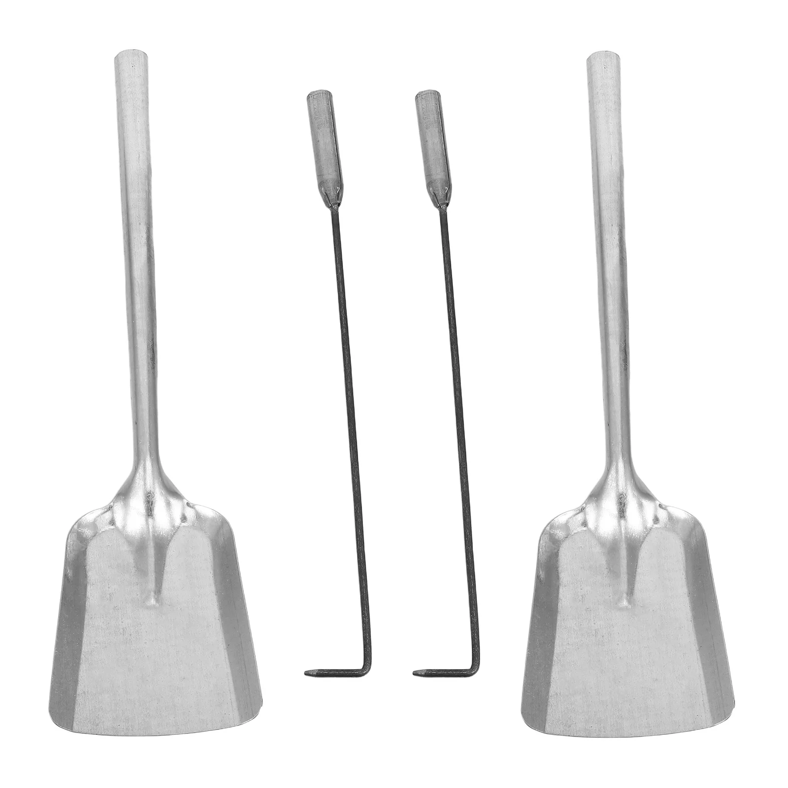 Zestaw narzędzi do kominka ze stali nierdzewnej premium: łopata, hak, szczypce, palnik do pieca na drewno do użytku wewnątrz i na zewnątrz - niezbędny.