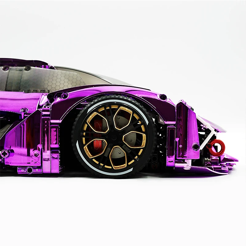 

Конструктор GULY 10611 MOC: Стильный металлический фиолетовый винтажный спортивный автомобиль, детализированные строительные блоки, игрушки-головоломки, подарки на Рождество для детей