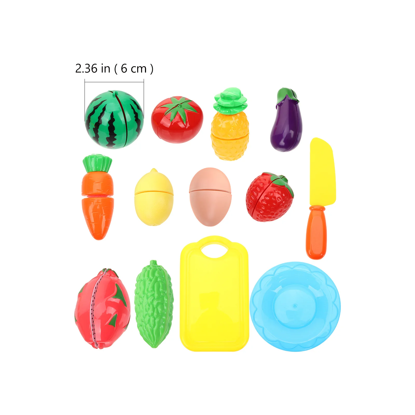 13 stuks Pretend Kitchen Play Food Cutting Set Simulatie Fruit Groenten Educatieve Cognitieve Benodigdheden Speelvoedsel