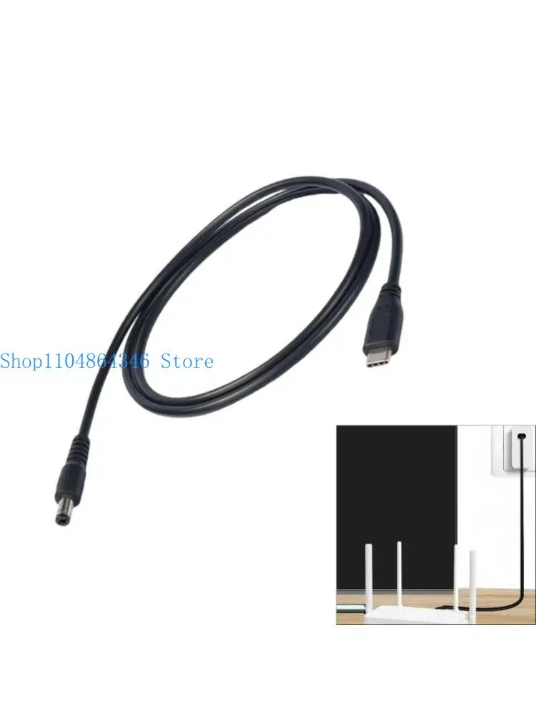 652F 9v/12v/20v USB 3.1 Type C to 5.5x2.5mm Power Cord 100W Charging Cable Wire Line