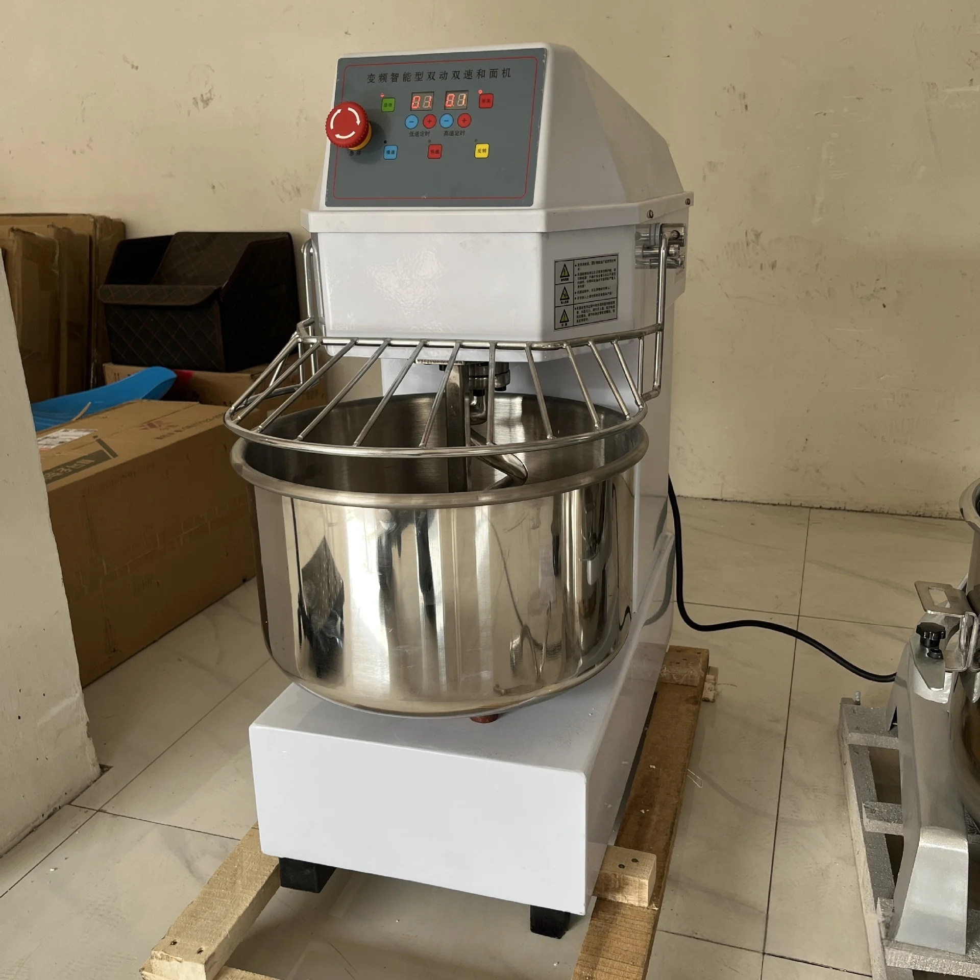 50L Capacity Dual Motion Food Grade Stainless Steel Bakery Commercial Dough Kneader