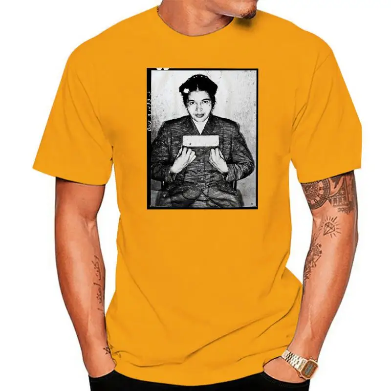 Title: Rosa Parks Shirt for Women Mugshot Screen Print on Soft & Comfy Polycotton relaxed shirt for women men t shirt