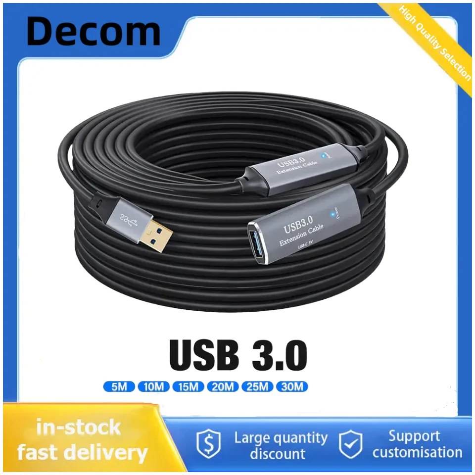

USB3.0 Удлинительный кабель для усиления сигнала «папа-мама» Высокоскоростной удлинительный кабель для передачи данных 5 Гбит/с для жесткого диска компьютера
