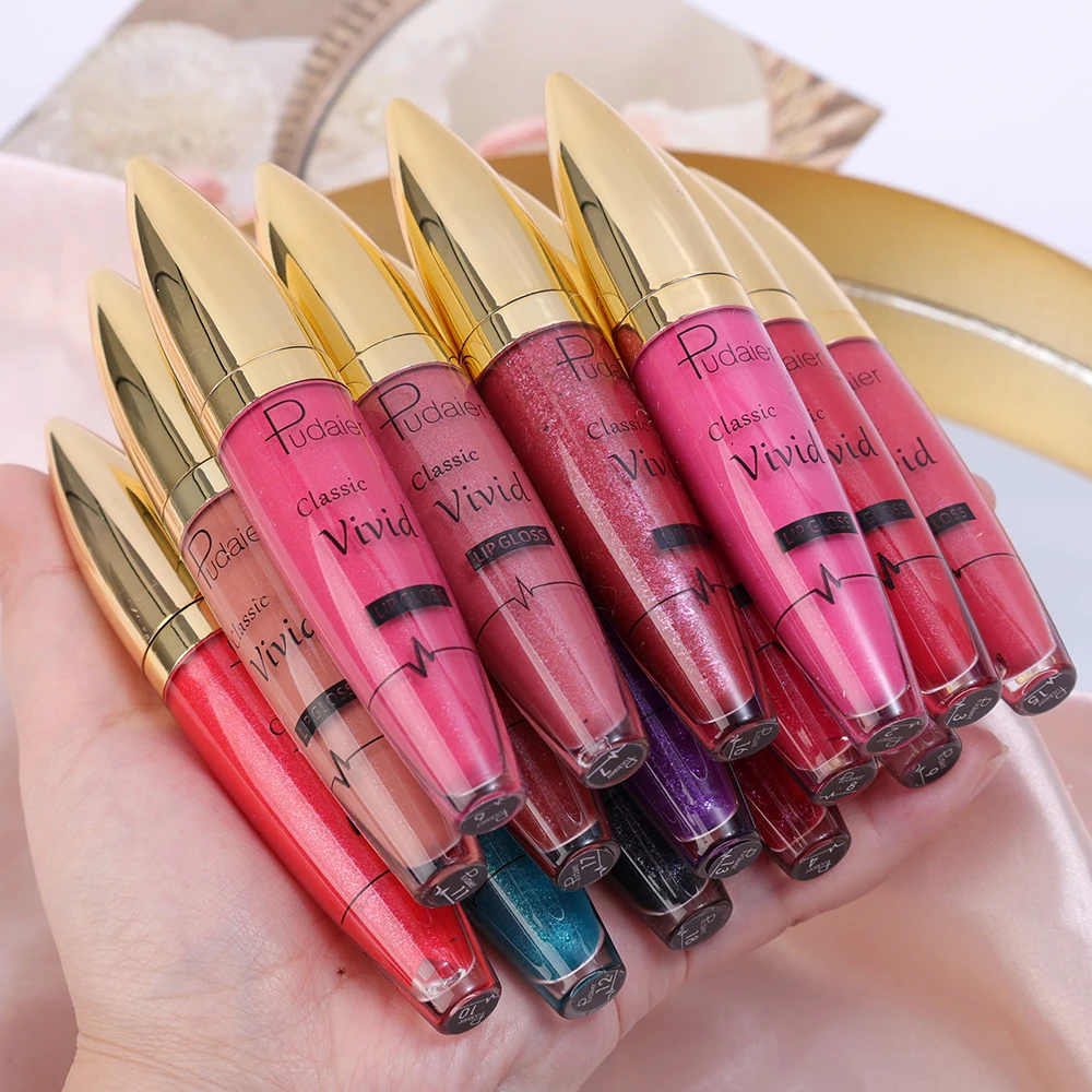 Shiny Lip Gloss Waterproof Diamond Shimmer Glitter Lips Plumper Glaze Long Lasting Highly Pigmented Liquid Lipstick Women Makeup