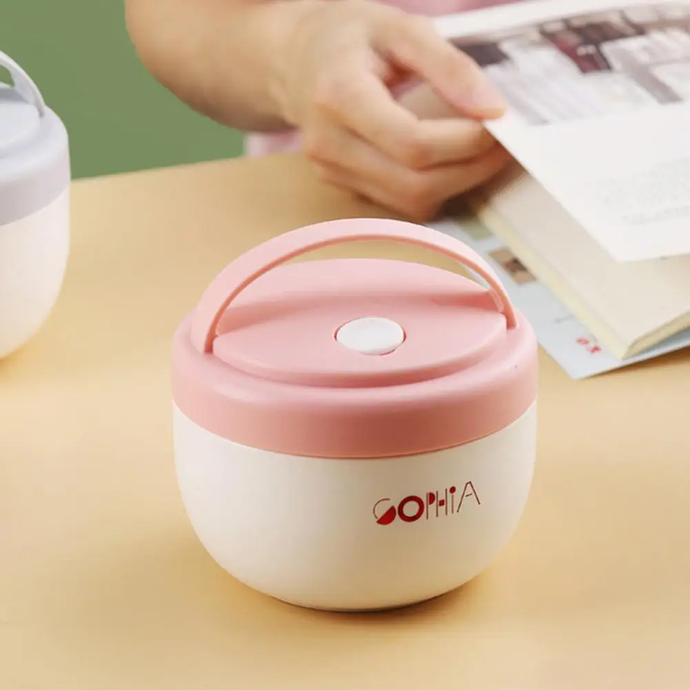 Microwaved Lunch Breakfast Cup Plastic Soup Cup Portable Lidded Soup Bowl Insulated Food Container Lunch Box Bento Box ланч бокс