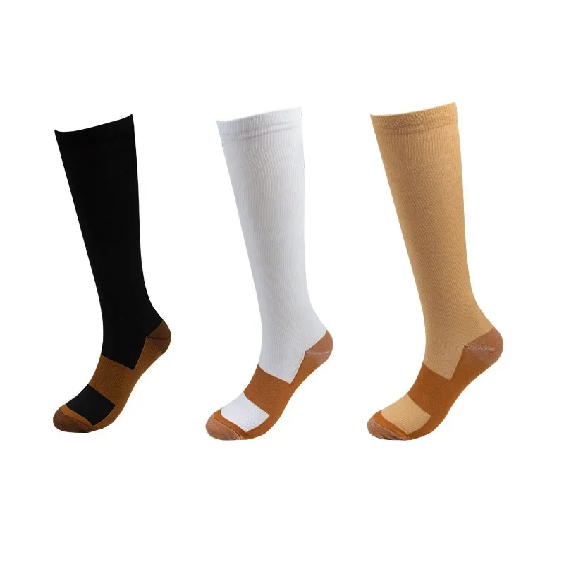 

1 Pair Sports Copper Compression Socks for Women and Men, Circulation 15-20 MmHg Is Best Support for All Day Wear Running Nurse