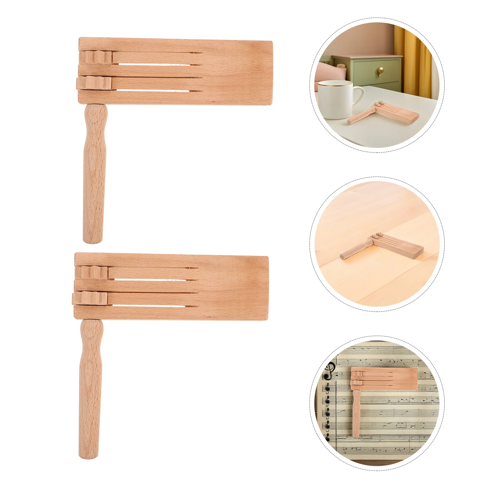 

2Pcs Wooden Spinning Ratchet Noise Maker Traditional Musical Rattle for Sports Events Birthday Party Favor Creative Sound