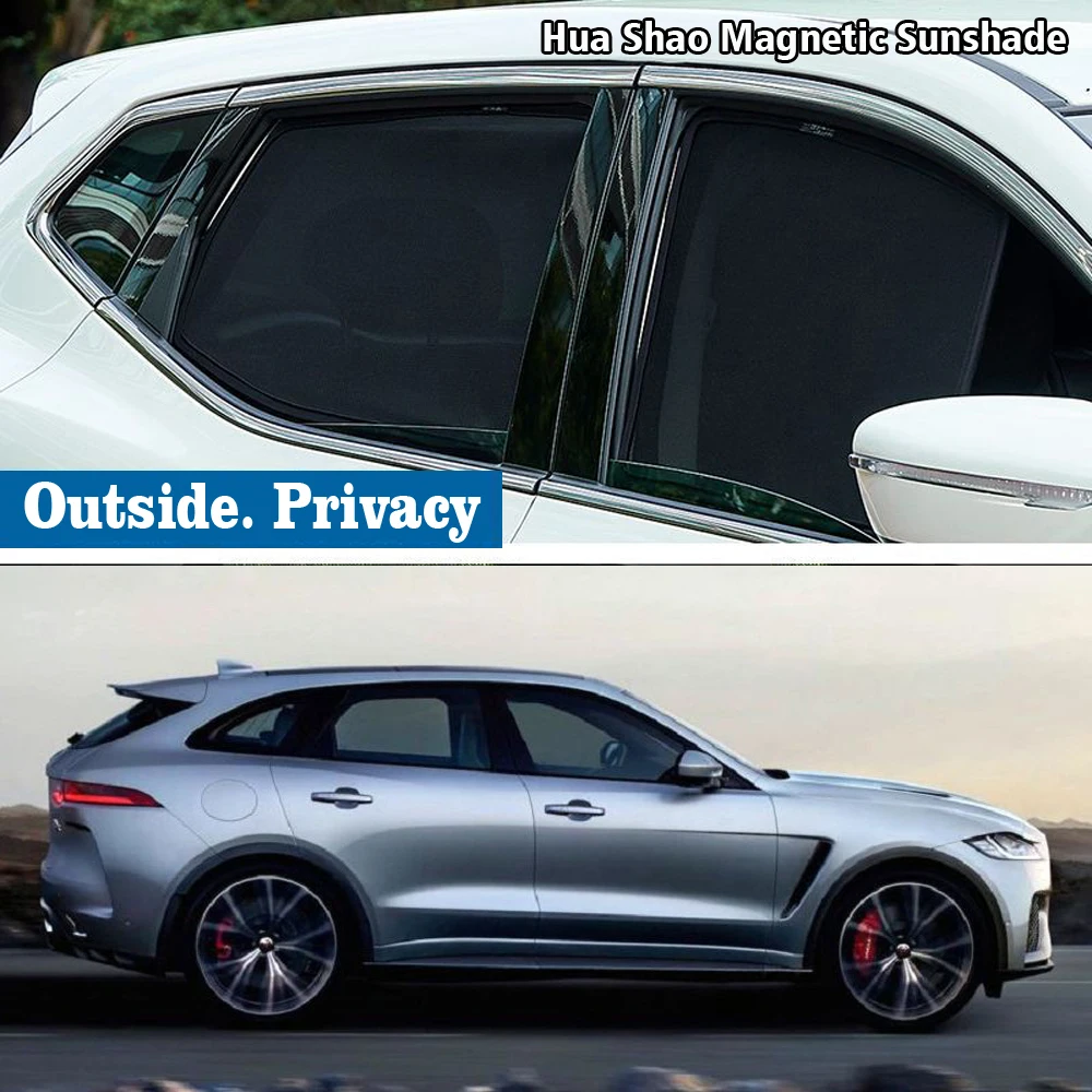 Magnetic Car Sunshade Shield Windshield Frame Curtain Sun Shade Auto Accessories For Jaguar F-Pace FPace 2016 - 2023 2022 2021