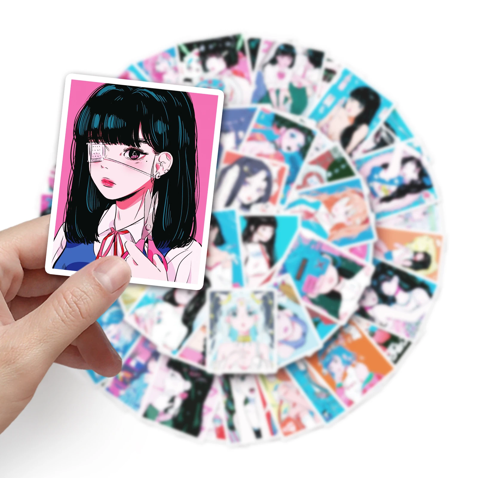 50pc Girl series Cartoon Cute Graffiti Stickers Suitcase Laptop Guitar Skateboard Personalized Decoration Stickers