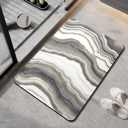 Luxury Nordic Diatomite Bathroom Foot Mat Absorbent Bath Mats Non-slip Quick Dry Shower Rug Toilet Carpet Doormat Washable