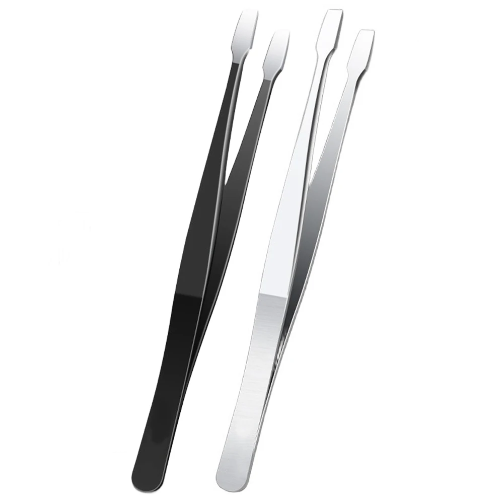 Stainless Steel Flat Tweezers Set for Collectors Handling Stamps Documents and Industrial Applications with Build - view 2