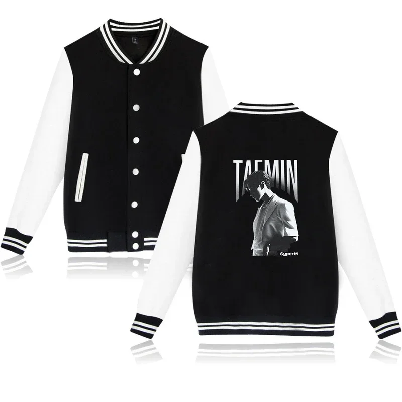 Taemin Super baseball jacket coat streetwear men women hoodie sweatshirts sportswear long sleeve homme hoodies jackets tops