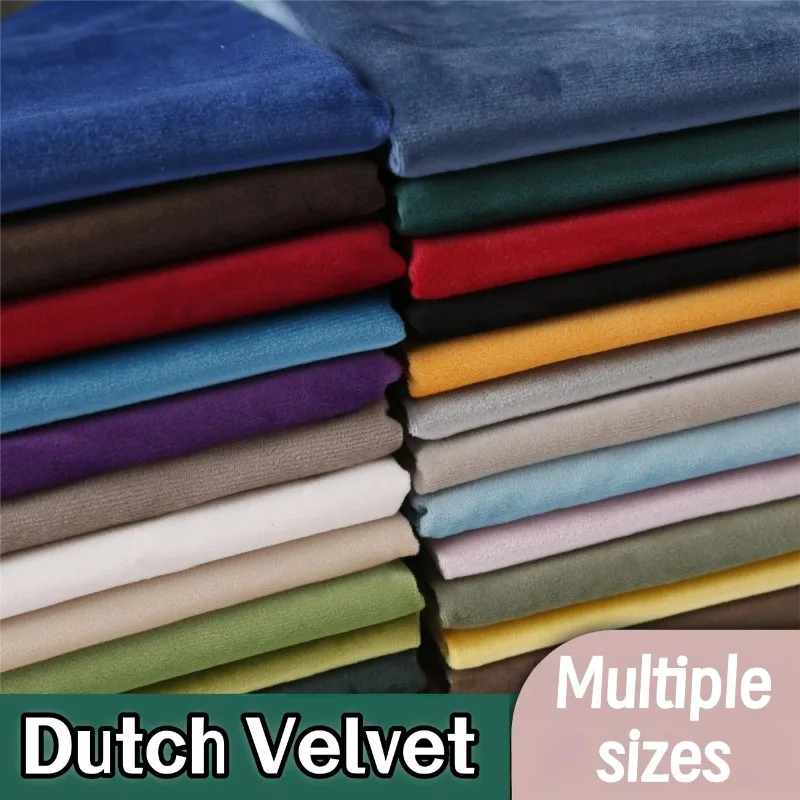 Luxury Thick Velvet Upholstery Fabric Soft Dutch Plush Cloth for Sofa Curtain Cushion Pillow Furniture DIY Sewing Home Decor