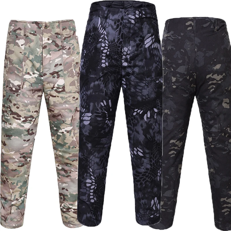 

2022winter Camouflage Thick Cargo Pants Cold Storage Workwear Working Pants Wear-resistant Thick Outdoor Camou Tactical Trousers