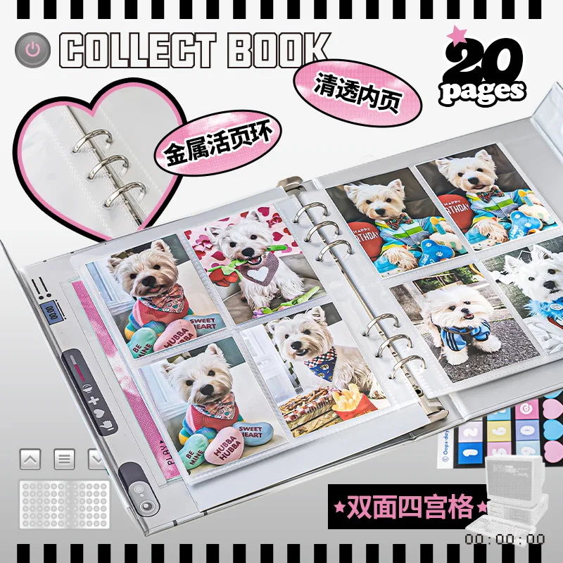 MINKYS Retro DVD Kpop Photocards Collect Book Kpop Binder Notebook Cover Diary Agenda Planner School Stationery