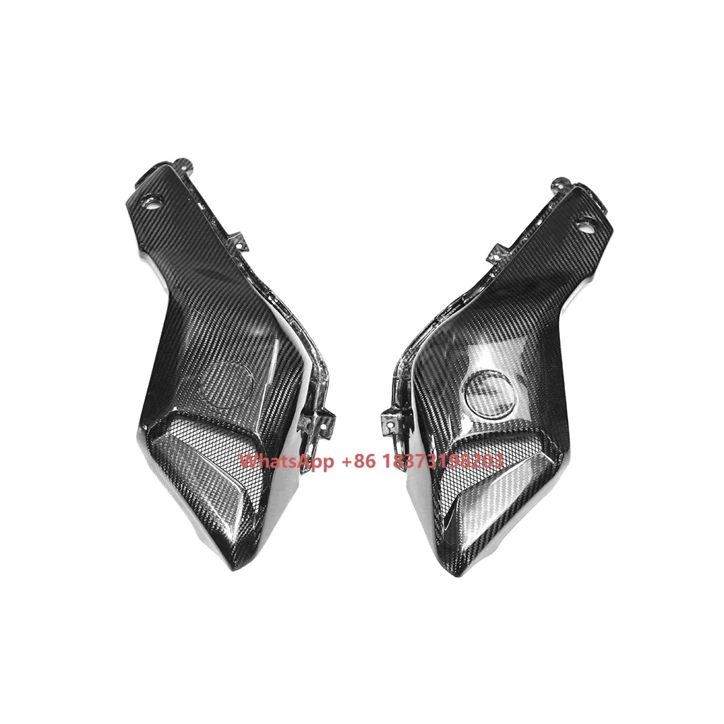 For MT 07 FZ 07 MT07 FZ07 2014-2017 Motorcycle 3k Carbon Fiber Upper Side Air Intake Panel Protection
