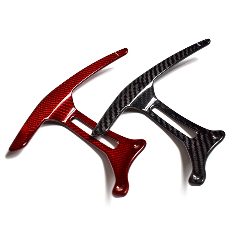 Glossy Carbon Fiber Shift Paddle Blade For Ferrari 458 430 360 Steering Wheel Paddle Shifter Extenders
