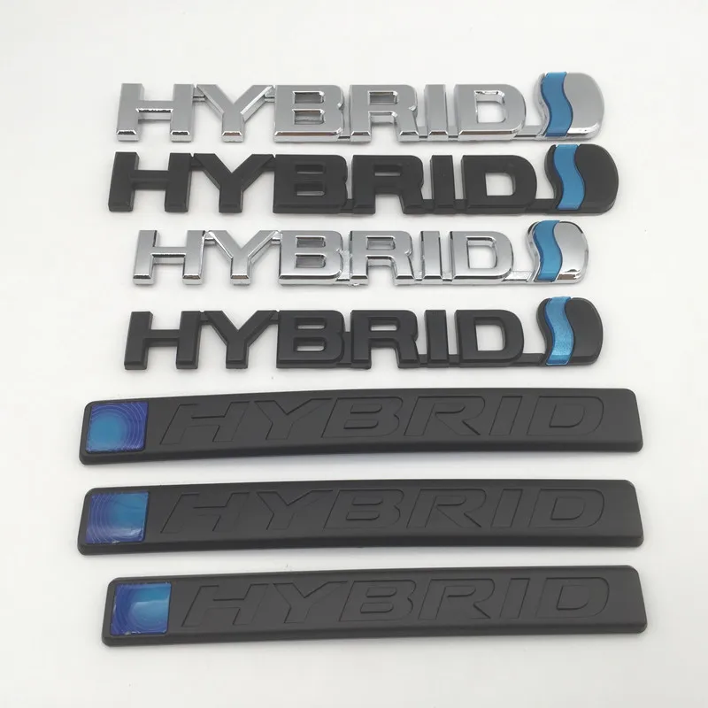 1 قطعة ثلاثية الأبعاد ABS الهجين سيارة رسالة الحاجز المصد الخلفي الجذع الجانب شعار ملصق شارة ملصق مائي التصميم اكسسوارات السيارات #1