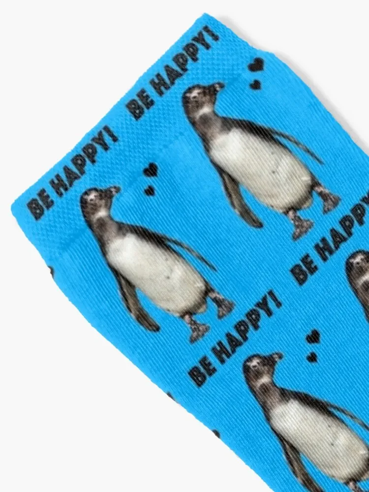 Penguin be happy Socks kids christmass gift kawaii Designer Man Socks Women's