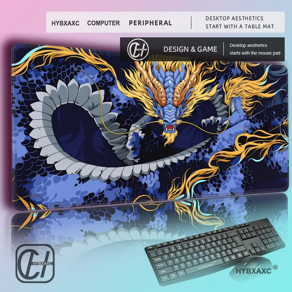 

HYBXAXC Large Game mousepad Japanese Dragon Gaming Accessories HD Print Office Computer teclado mouse pad Gamer Laptop Desk Mat