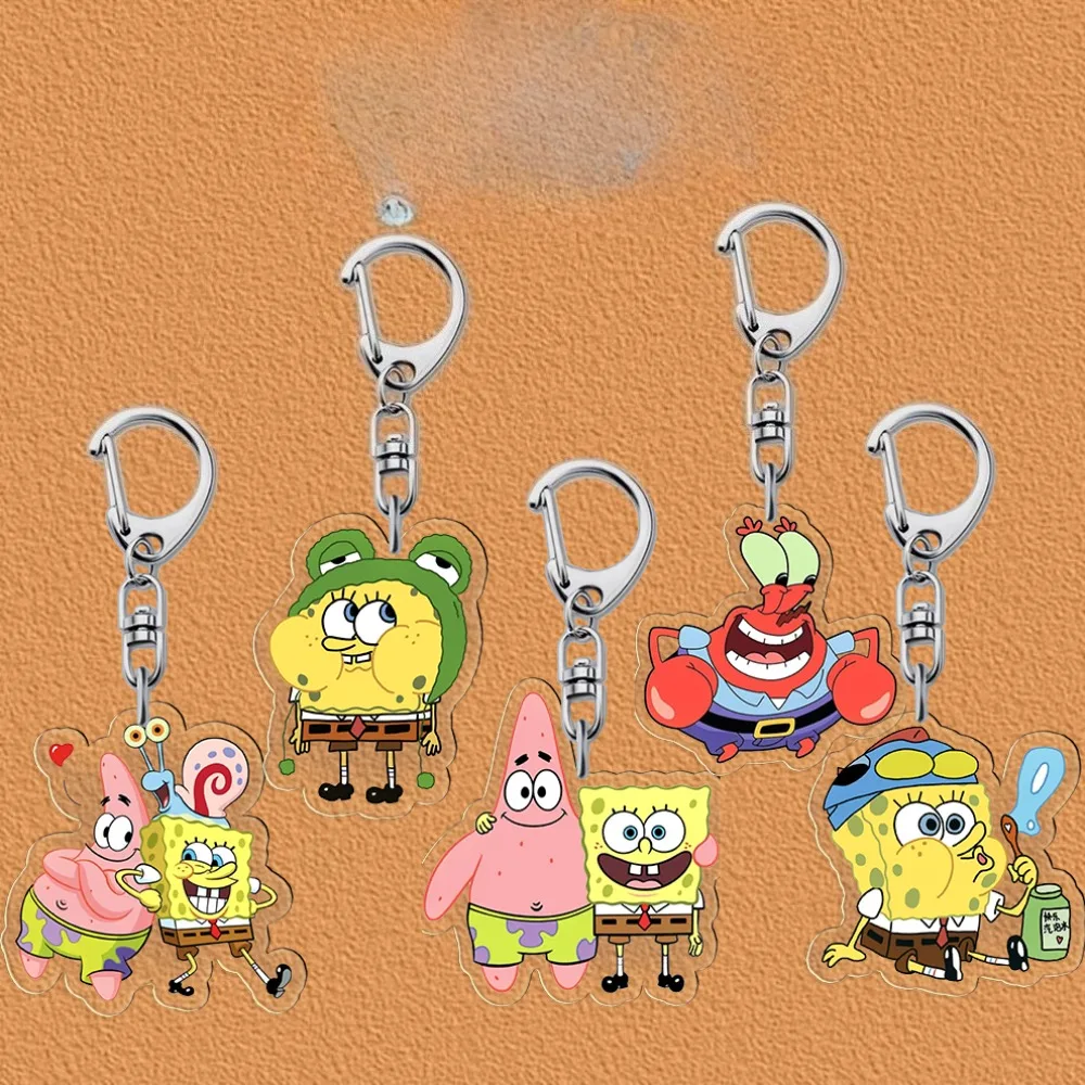 Spongebob SquarePants Patrick Star cute cartoon keychain pendant, high appearance level student schoolbag accessory small gift