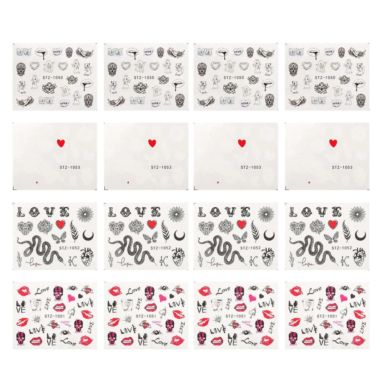 8 Sets Nail Stickers for Art Decorations Decals Beautify Nails Decors Lovely Women
