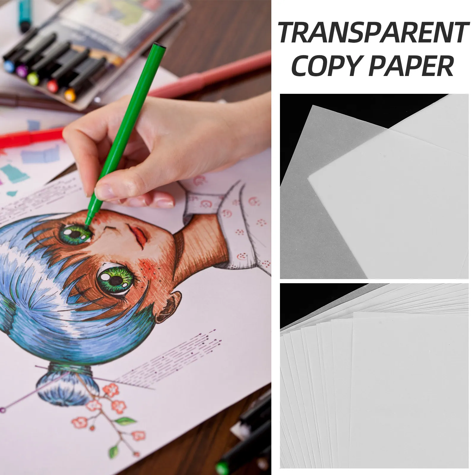 50Sheets Sulfate Paper A4 Thick Blank Printer Paper High-Quality Multi-Use Sheets for Printing Crafts and Office
