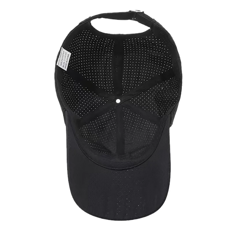 Solid Color Men's Hat Summer Mesh Breathable Large Mesh Baseball Sun Protection Cap