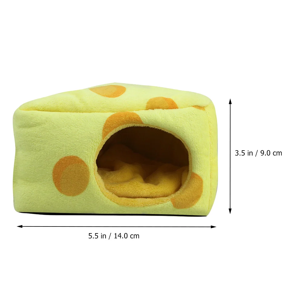 Cartoon Cake Shape Warm Plush Nest Bed Cave For Hamster Rat Hedgehog Chinchillas