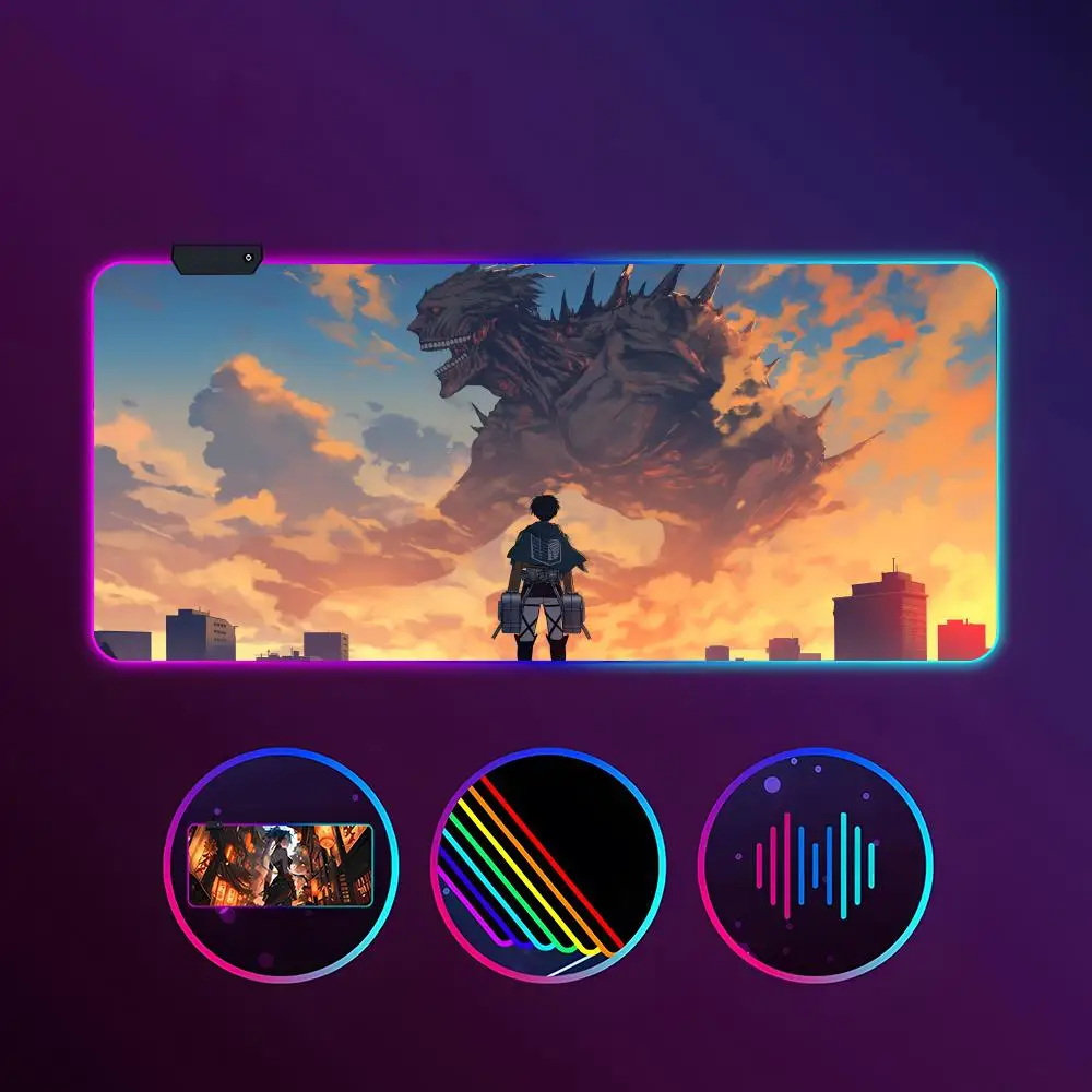 進撃の巨人-マウスパッド-rgb-発光-900x400mm-大型テーブルマット-滑り止め-特大ゲームオフィスマウスパッド