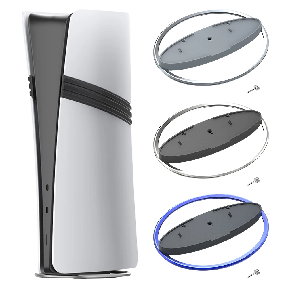Vertikaler Ständer aus Metall für Spielekonsolen-Basishalterung, rutschfester Basishalter, vertikaler Ständer für PS5 Pro/PS5 Slim/PS5-Konsole