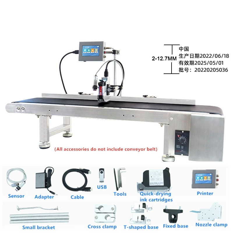 Automatic 12.7MMOnline Thermal Inkjet Printer QR Barcode Variable Date Expiry Date Number Logo Thermal Inkjet Printer