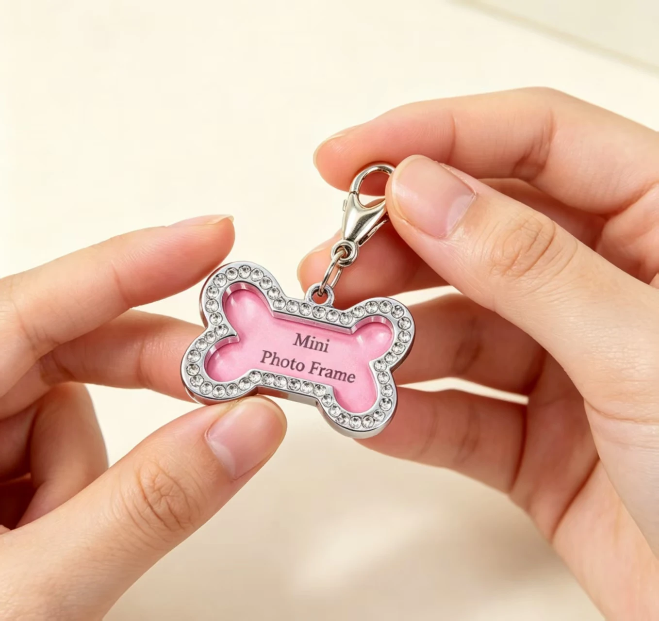 G28 Silver Bone Dog Collar Pendant Necklace Decorated Pet Dog Information Board Hand Writing Tag Pet Accessories view 3