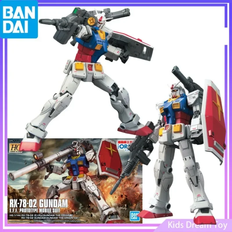 Bandai in Stock Original HG 1/144 GUNDAM Anime Figures RX-78-02 GUNDAM (GUNDAM THE ORIGIN Ver.) Action Figures Toys Collectible