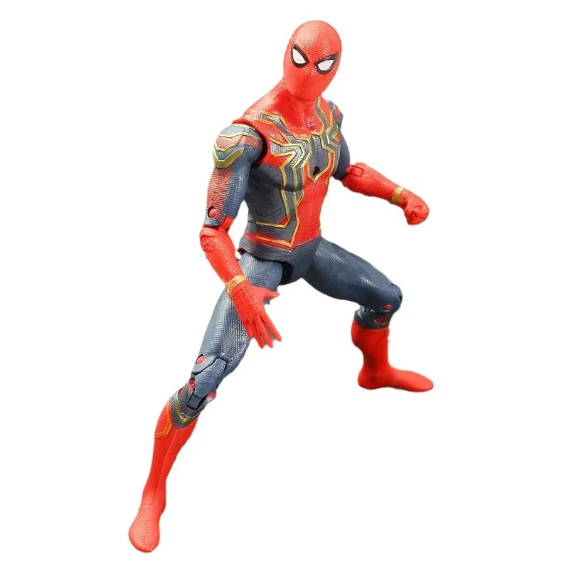 Avengers Hero-actiefiguur: Iron Man, Spider-Man en Hulk, met beweegbare gewrichten en bewegbare displaymodellen, speelgoedfiguren