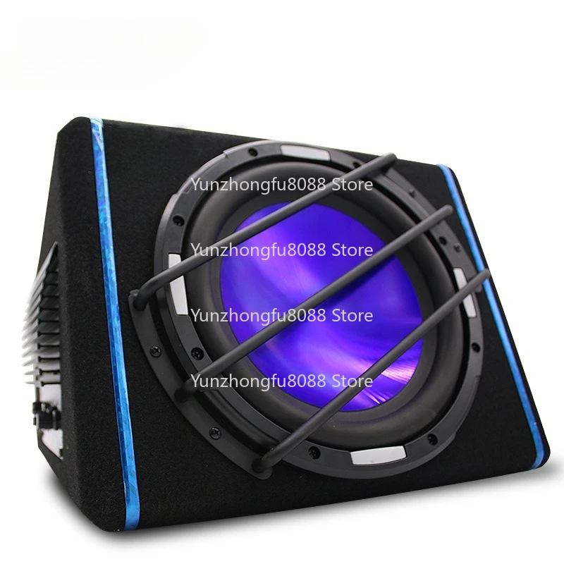 10-Inch Active Trapezoidal Overweight Car Audio Subwoofer, Car Modified High-power 12V Speakers