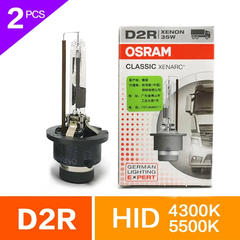 Car Xenon Lamps HID D2R Headlight Bulbs OSRAM 66250CLC 85126C1 Ultinon WXX2 FSL 4300K 6000K P32d-3 Cool White Lights 2Pcs