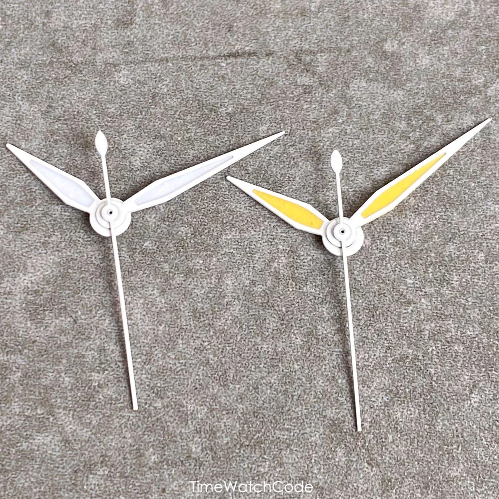 White Yellow Pilot Watch Hands Luminous for Field Watch MOD Accessories NH35 NH35 NH36 NH38 NH70 NH71 NH72 4R35 7S36 7002 7009